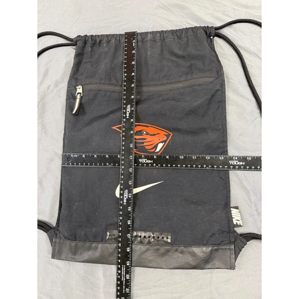 Nike Oregon State Beavers Drawstring Cinchsack Bag Black OSU Backpack Zippered